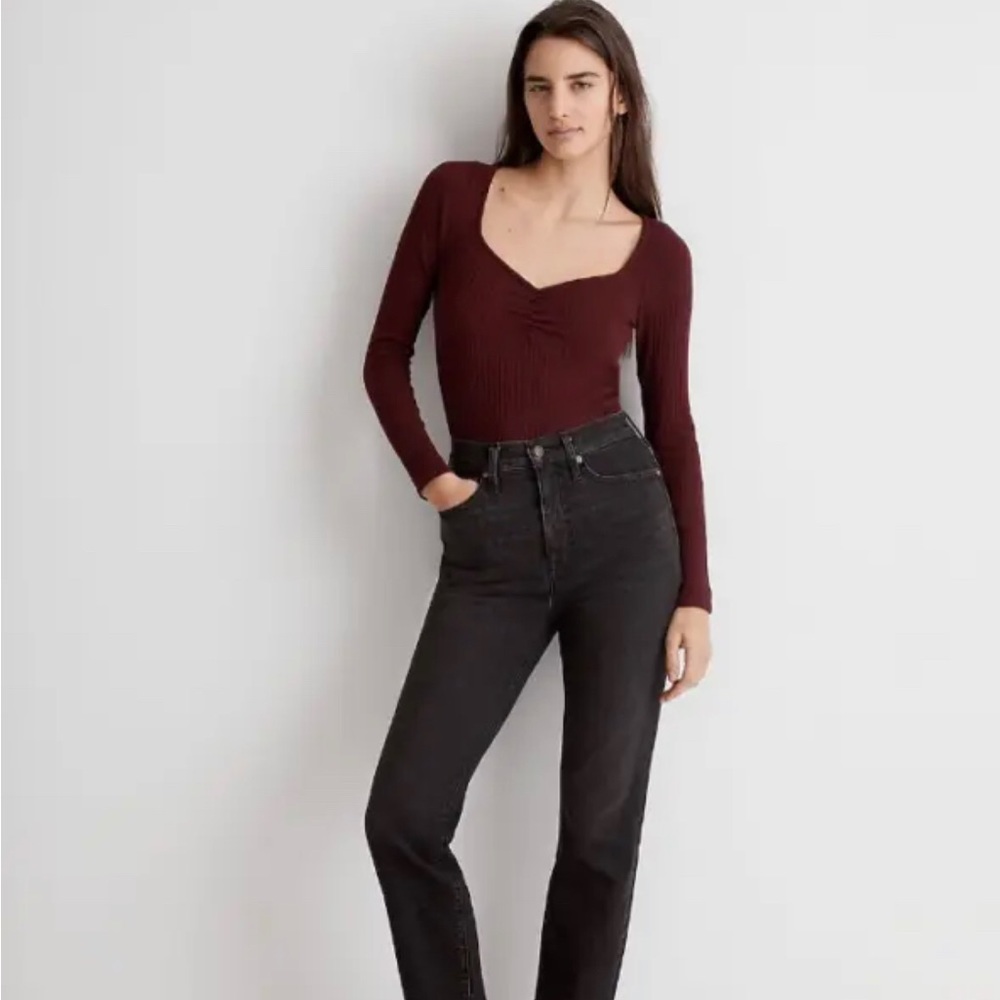 Madewell Ribbed Long Sleeve top XS
